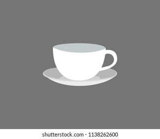 Cup of coffee isolated from white background.