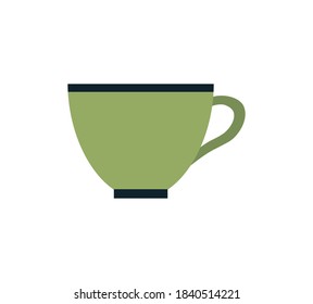 Una taza de café de diseño plano isométrico. Taza de color. Confort en casa. Ilustración vectorial.