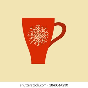 Una taza de café de diseño plano isométrico. Taza de color. Confort en casa. Ilustración vectorial.