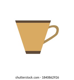 Una taza de café de diseño plano isométrico. Taza de color. Confort en casa. Ilustración vectorial.