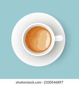 Free Vector  Glass mugs empty and with cappuccino or latte in realistic  style.