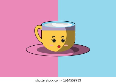 Cup Coffee Kawaii Cute Illustration Character