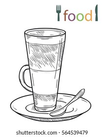 Cup of coffee latte