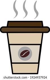 A cup of coffee latte vector