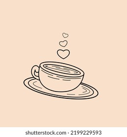 cup of coffee line art design
