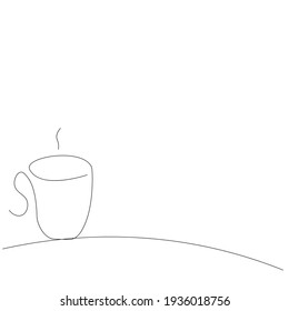 Dibujo de la copa de café, ilustración vectorial