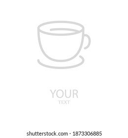 Cup of coffee line icon, outline vector illustration.