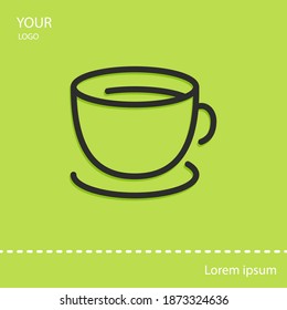 Cup of coffee line icon, outline vector illustration.