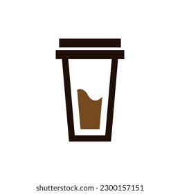 Pokal der Kaffeelinie Modernes, kreatives Logo