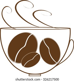 a cup of coffee logo