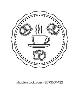 cup of coffee. logo for cafe