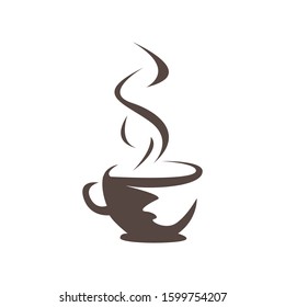 a cup of coffee logo Design vector illustrations