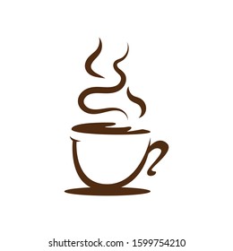 a cup of coffee logo Design vector illustrations