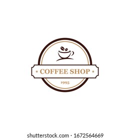 cup coffee logo design vector