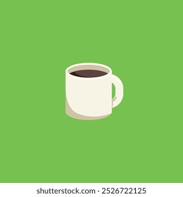 Cup of coffee logo icon flat vector design