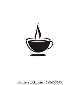 cup of coffee logo icon with isolated white background