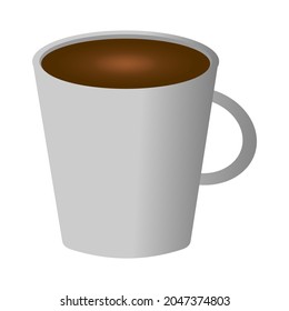 Logo de la copa de café, diseño plano vectorial de la ilustración de café