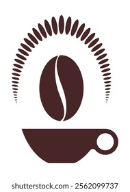 Cup of coffee logo. label. Coffee shop logo template. Vector. Illustration. Eps