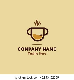 cup of coffee logo simple icon design illustration