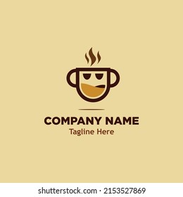 cup of coffee logo simple icon design illustration