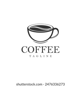 Cup of coffee logo vector design template
