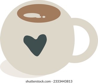 A cup of coffee with love icon