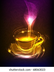 cup of coffee  "made of light" collection