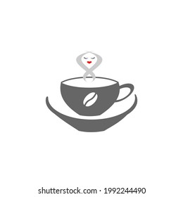 a cup of coffee made with love