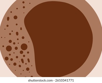 Cup of coffee with milk, top view. The concept of coffee, coffee shops. Vector illustration