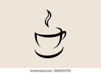 cup of coffee minimalism vector image