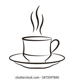 diseño vectorial de taza de café por mañana bebida