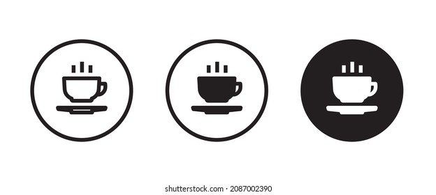 Cup of coffee, mug, tea icon Hot drink icon icons button, vector, sign, symbol, logo, illustration, editable stroke, flat design style isolated on white linear pictogram