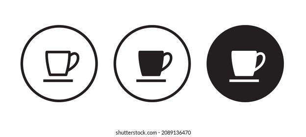 Cup of coffee, mug, tea icon Hot drink icon icons button, vector, sign, symbol, logo, illustration, editable stroke, flat design style isolated on white linear pictogram