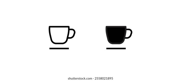 Cup of coffee, mug, tea icon Hot drink icon icons button, vector, sign, symbol, logo, illustration, editable stroke, flat design style isolated on white linear pictogram