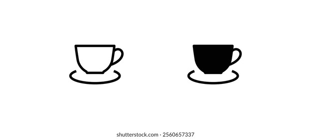 Cup of coffee, mug, tea icon Hot drink icon icons button, vector, sign, symbol, logo, illustration, editable stroke, flat design style isolated on white linear pictogram