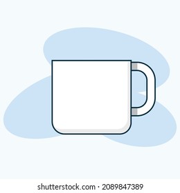 Cup of coffee . Coffee mug vector outline illustration.