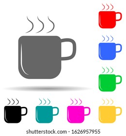 a cup of coffee multi color style icon. Simple glyph, flat vector of conversation and friendship icons for ui and ux, website or mobile application