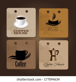 Cup of coffee with old design 