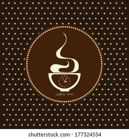 Cup of coffee with old design 