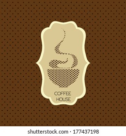 Cup of coffee with old design 