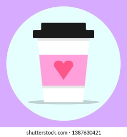 A cup of coffee.  Coffee on background