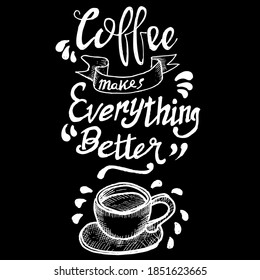 taza de café sobre un fondo negro