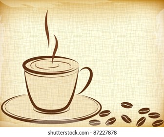 Cup of coffee on grunge background