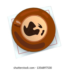 
cup of coffee on a napkin