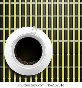 Cup of coffee on a napkin