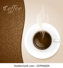 Cup of Coffee on paper background