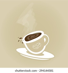 cup of coffee on a plate
