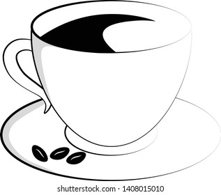
cup of coffee on a saucer
