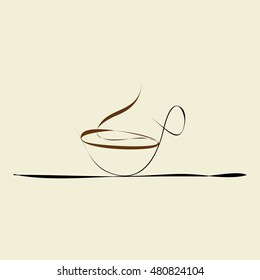 cup of coffee on the table