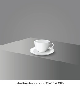 Tasse Kaffee auf der Tischgrafik 